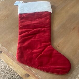 Pottery Barn Red and White Christmas Stocking